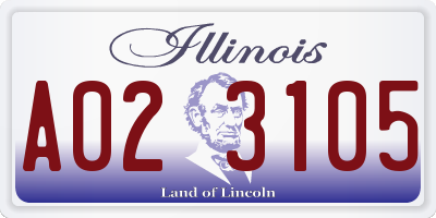 IL license plate A023105