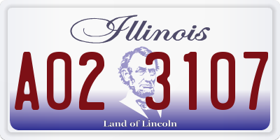 IL license plate A023107