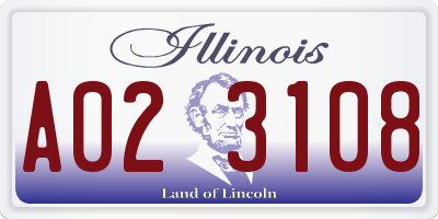 IL license plate A023108