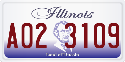 IL license plate A023109