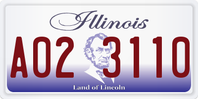 IL license plate A023110