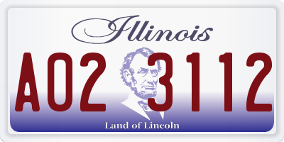 IL license plate A023112