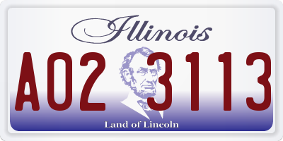 IL license plate A023113