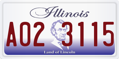 IL license plate A023115