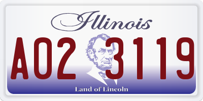 IL license plate A023119