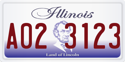 IL license plate A023123