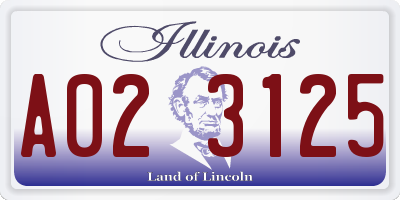IL license plate A023125