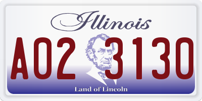 IL license plate A023130