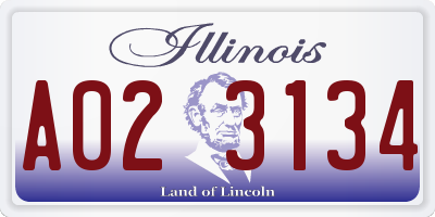 IL license plate A023134