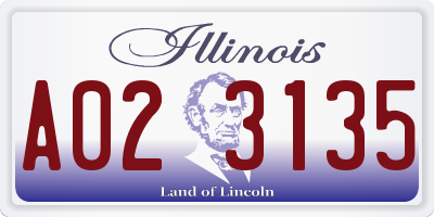 IL license plate A023135