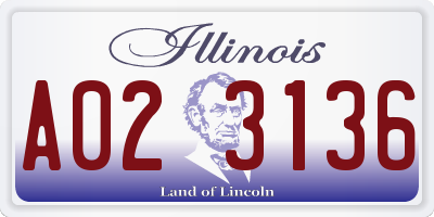 IL license plate A023136