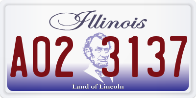 IL license plate A023137