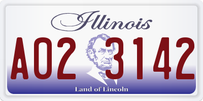 IL license plate A023142