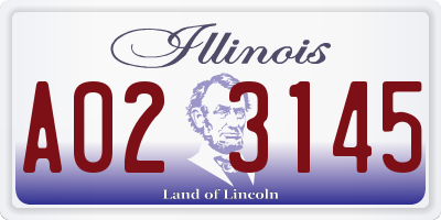 IL license plate A023145