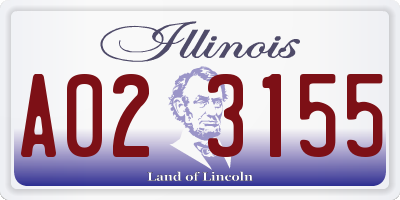 IL license plate A023155