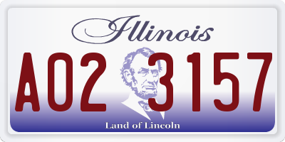 IL license plate A023157
