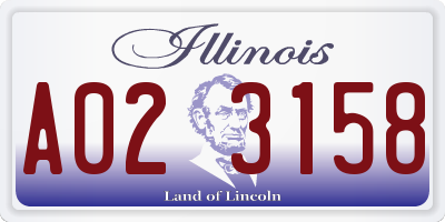 IL license plate A023158