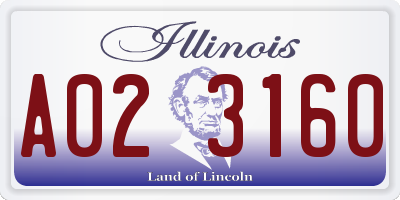 IL license plate A023160