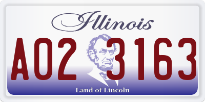 IL license plate A023163