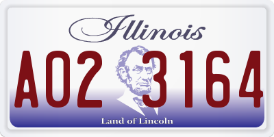 IL license plate A023164