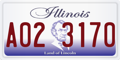 IL license plate A023170