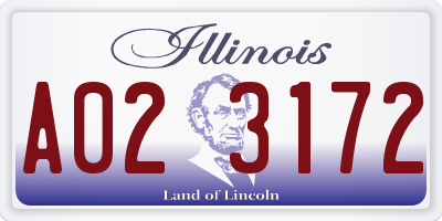 IL license plate A023172