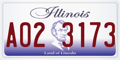 IL license plate A023173