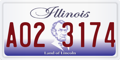 IL license plate A023174