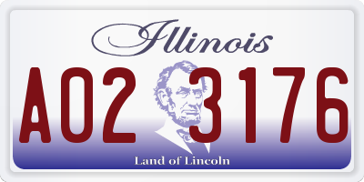 IL license plate A023176