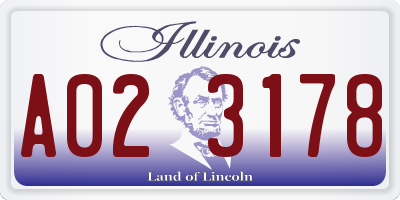 IL license plate A023178