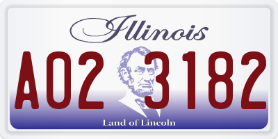 IL license plate A023182