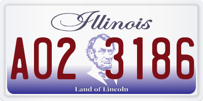 IL license plate A023186
