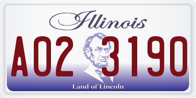 IL license plate A023190