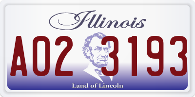 IL license plate A023193