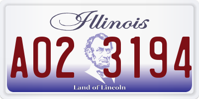 IL license plate A023194