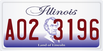 IL license plate A023196