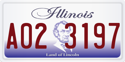 IL license plate A023197