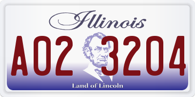 IL license plate A023204