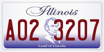 IL license plate A023207