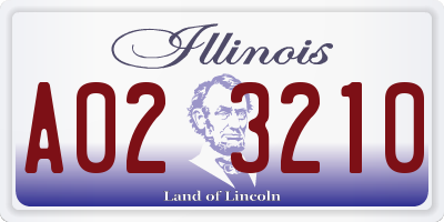 IL license plate A023210