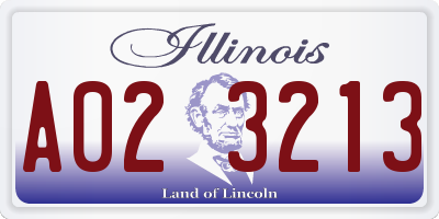 IL license plate A023213