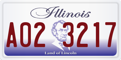 IL license plate A023217