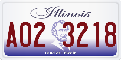 IL license plate A023218