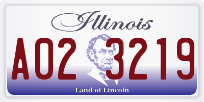 IL license plate A023219