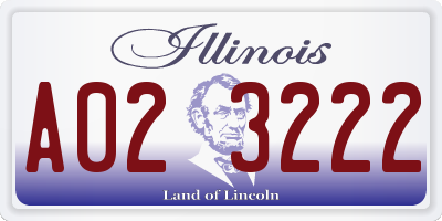 IL license plate A023222