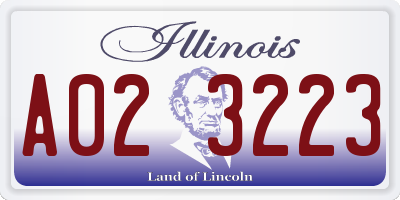 IL license plate A023223