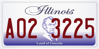 IL license plate A023225