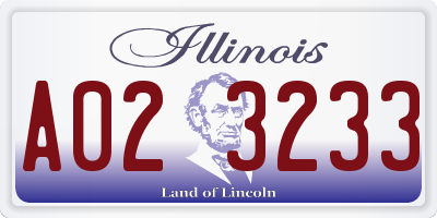 IL license plate A023233