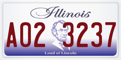 IL license plate A023237