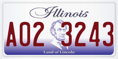IL license plate A023243